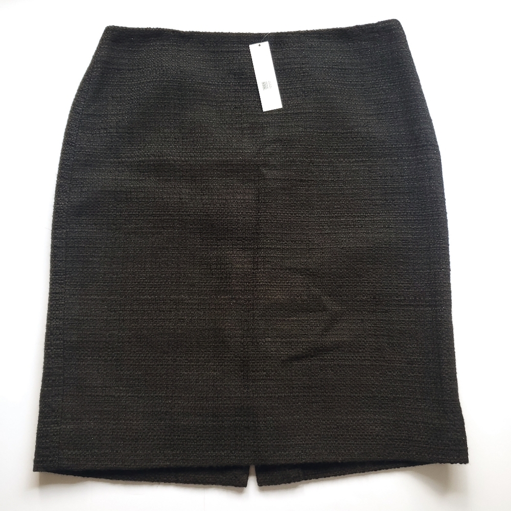 Theory Black Sparkle Skirt Sz 8